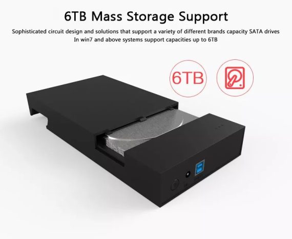 Box USB 3.0 SATA External Hard Drive Case 2.5 and 3.5 Inch Enclosure Caddy HDD SSD