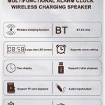 Wooden Digital Alarm Clock Speaker Wooden Digital Alarm Clock Speaker FM Radio 10W Wireless Phone Charger LED Clock