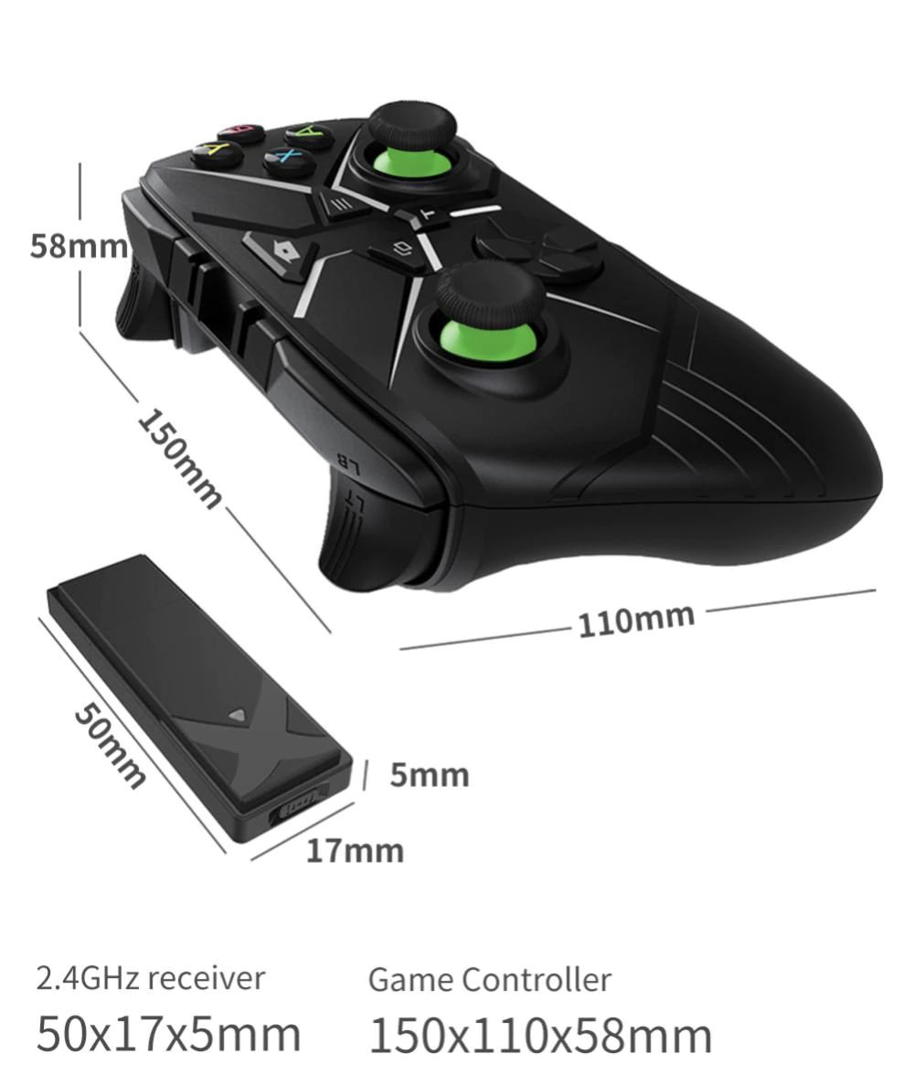 Control For XBox One-09 Gamepad Joystick Control For Xbox One/Series x/S/Elite/PSP, Smart Phone Android, Windows 7,8,10 - Rechargeable 2.4GHz Wireless