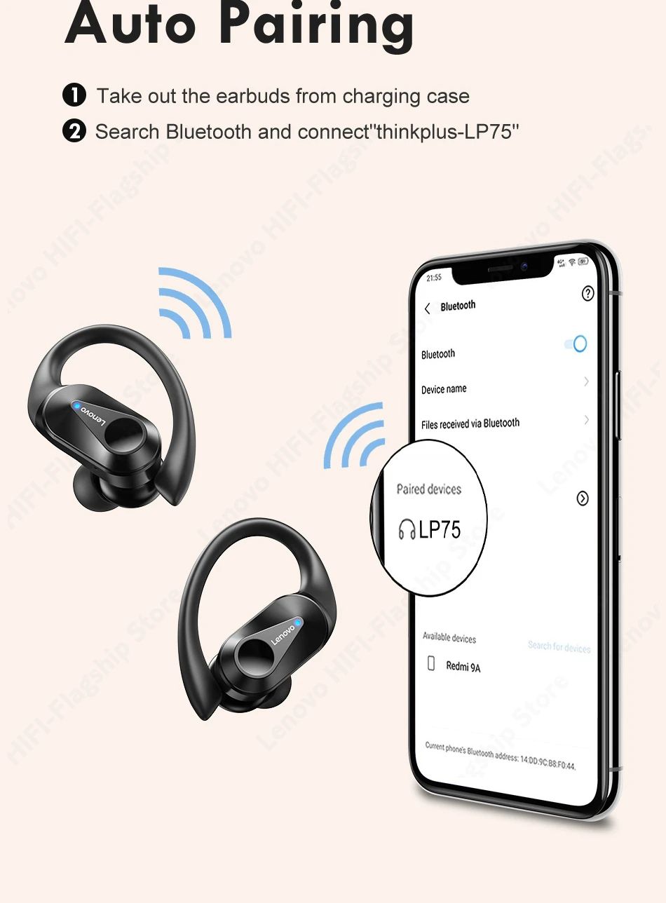 Lenovo LP75 Bluetooth 5.3 Lenovo LP75 Bluetooth 5.3