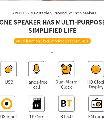 Alarm Clock Charging Bt Speaker