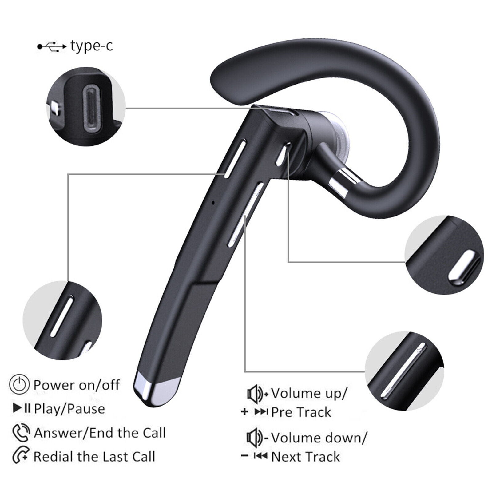 s-l1600 (2) Earphone Hands-Free YYK-520 Bluetooth
