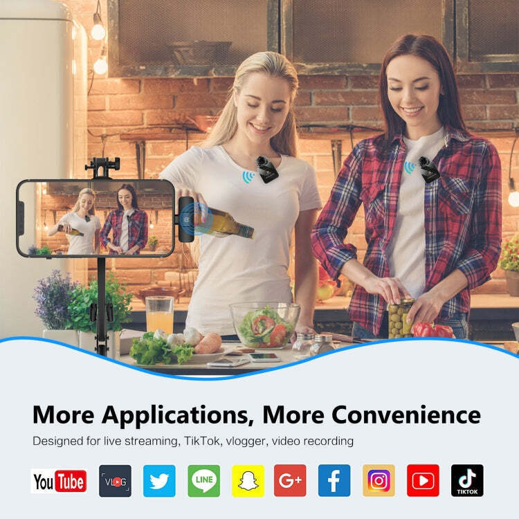 PULUZ Wireless Lavalier Microphone for iPhone