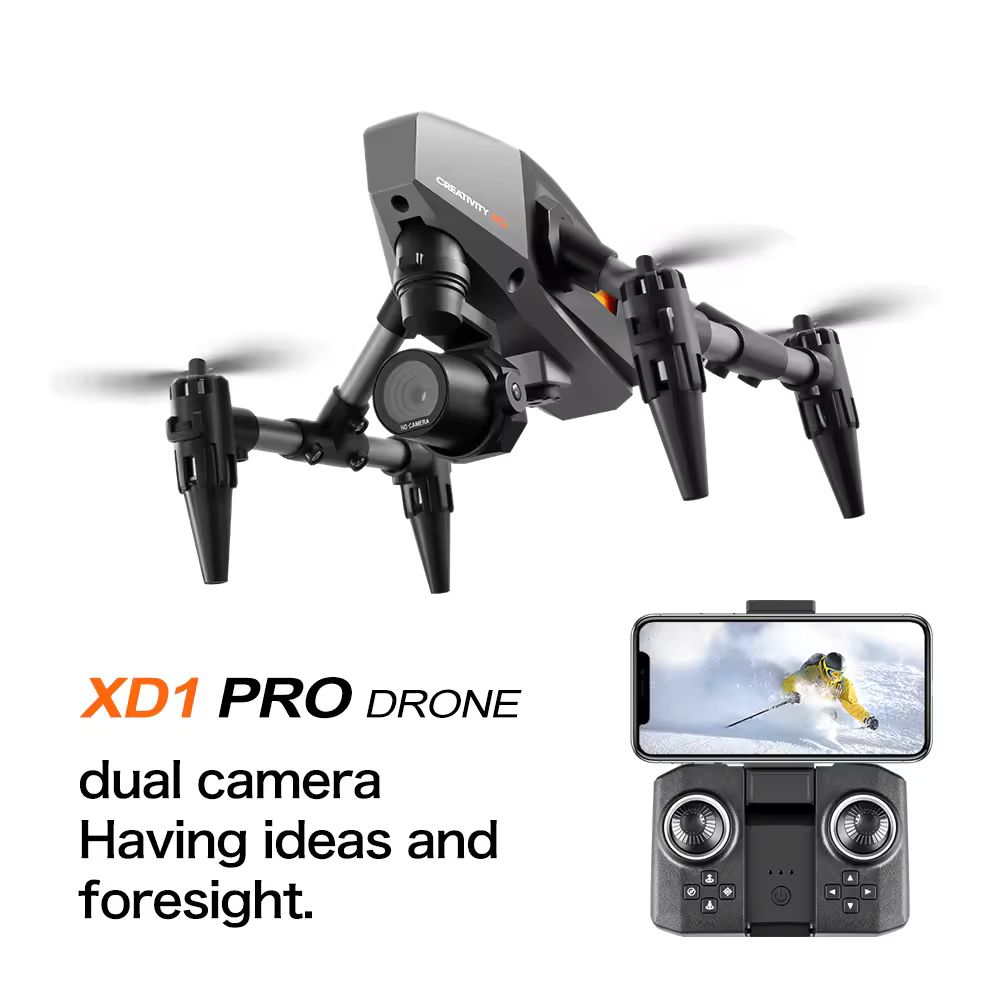 XD1 Mini Pro Drones Dual Camera Full HD 4K Quadcopter foldable 100M Anti-Shaking05