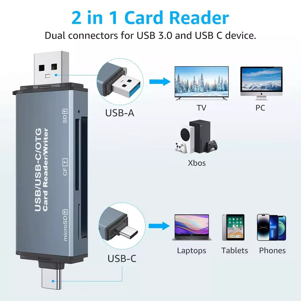 Card Reader 3-in-1 Micro SD CF02
