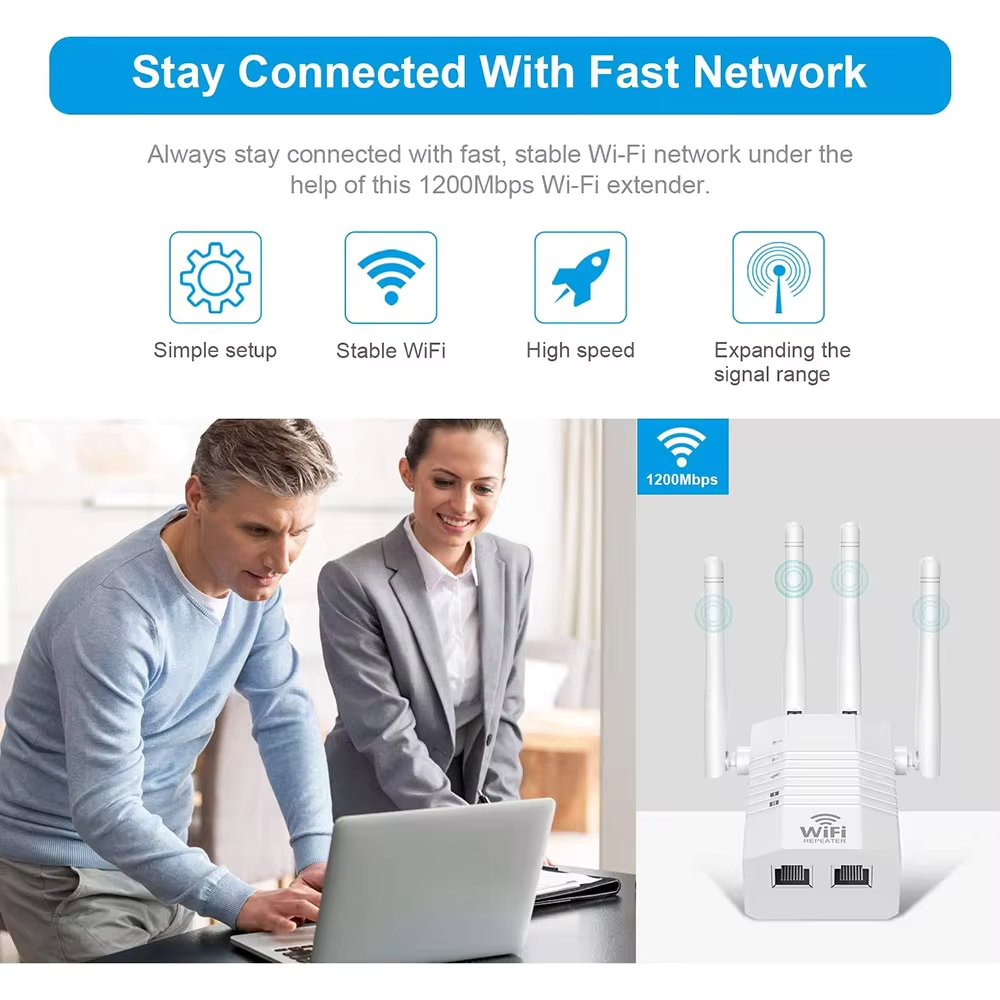 Repeater Wireless WiFi 2.4Ghz 300Mbps and 5Ghz up to 866Mbps